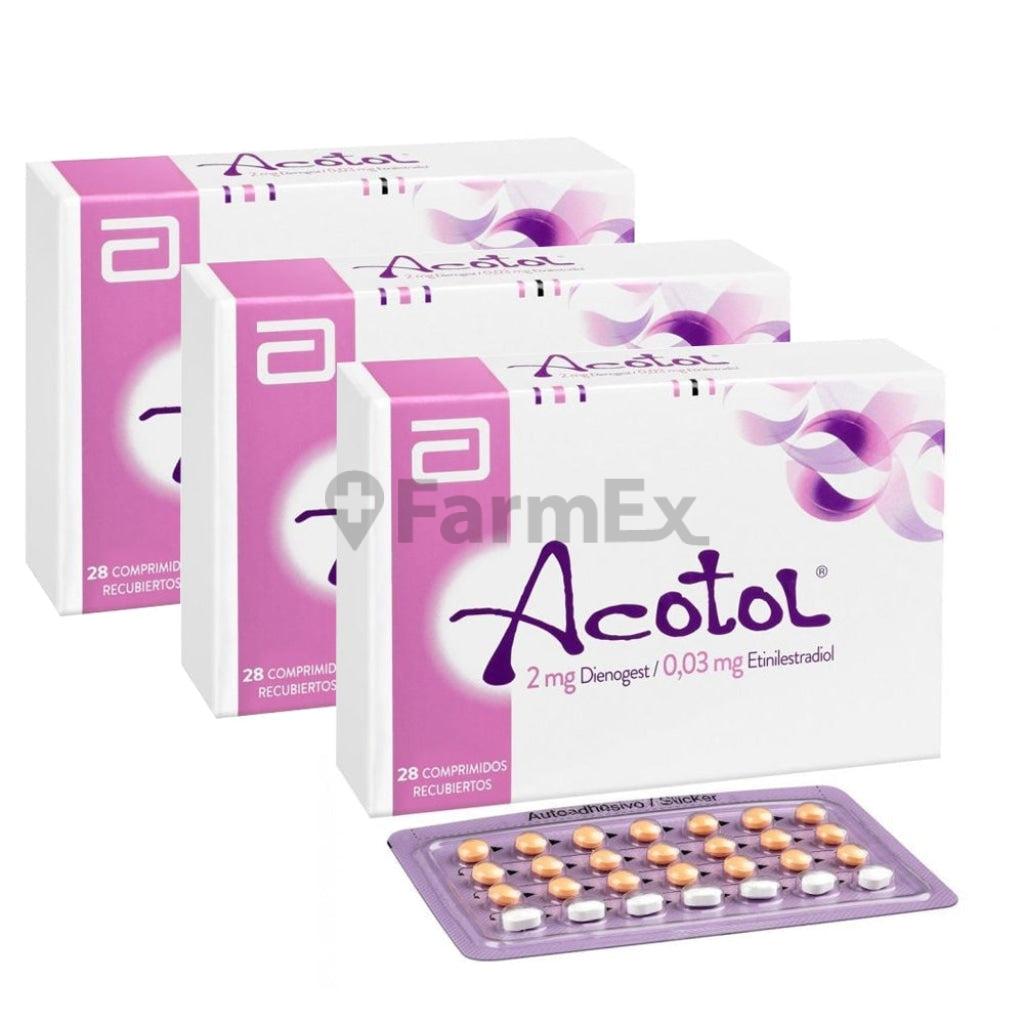 Pack Acotol x 28 comprimidos tratamiento 3 meses ABBOTT